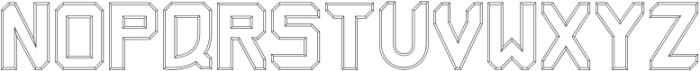 Space Armada Outline otf (400) Font UPPERCASE
