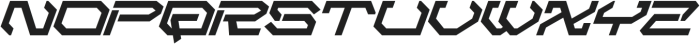 Space Cyber Italic otf (400) Font UPPERCASE