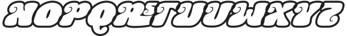Space Majestic Outline Italic otf (400) Font UPPERCASE
