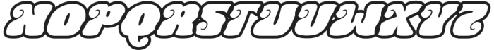 Space Majestic Outline Italic otf (400) Font LOWERCASE