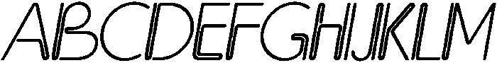 Space Matrix Italic otf (400) Font UPPERCASE