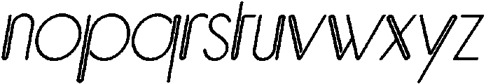Space Matrix Italic otf (400) Font LOWERCASE