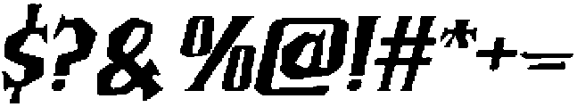 Space Phantom Stout Oblique otf (400) Font OTHER CHARS