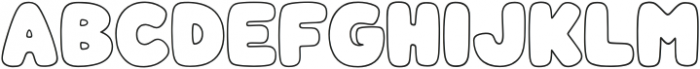 Space Time Outline otf (400) Font LOWERCASE