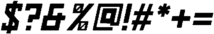Space Town Italic otf (400) Font OTHER CHARS