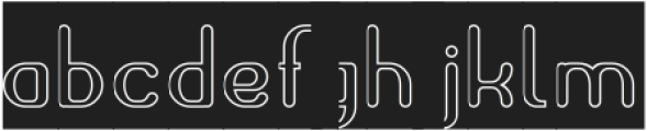 Space of Time-Hollow-Inverse otf (400) Font LOWERCASE