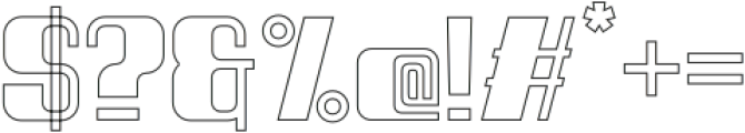 Spacho Bold Outline otf (700) Font OTHER CHARS