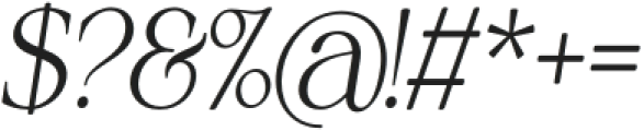 Spadore Oblique Condensed Obliq otf (400) Font OTHER CHARS