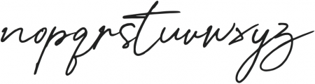 Spanish Signature Regular otf (400) Font LOWERCASE