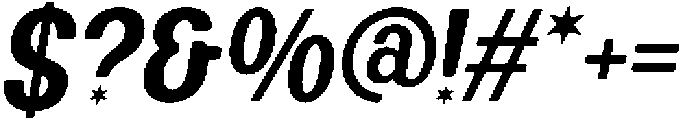 Sparkla Italic otf (400) Font OTHER CHARS