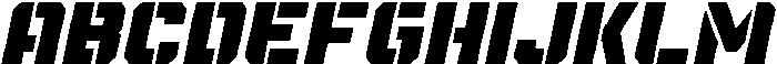 Spartan Stencil Bold Italic otf (700) FONT