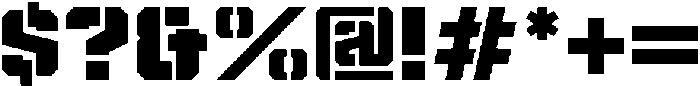 Spartan Stencil Bold otf (700) Font OTHER CHARS