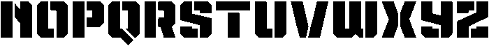 Spartan Stencil Bold otf (700) Font UPPERCASE