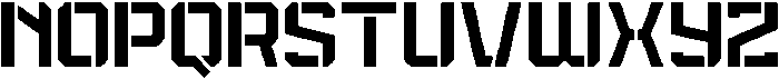 Spartan Stencil Extra Light otf (200) Font LOWERCASE