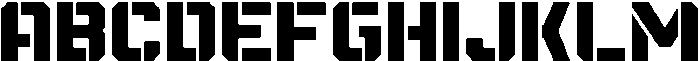 Spartan Stencil Regular otf (400) Font UPPERCASE