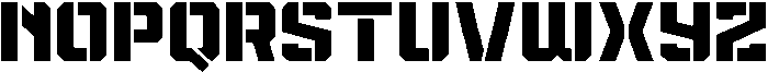Spartan Stencil Regular otf (400) Font UPPERCASE
