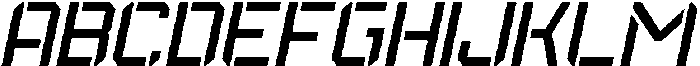 Spartan Stencil Thin Italic otf (100) Font UPPERCASE