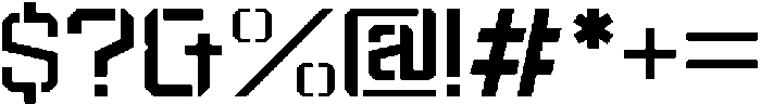 Spartan Stencil Thin otf (100) Font OTHER CHARS