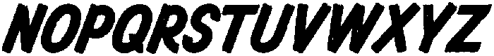 Speed Brush Rough Italic otf (400) Font LOWERCASE