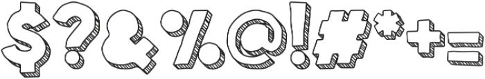 Spellbound 3D Blind Stripes otf (400) Font OTHER CHARS