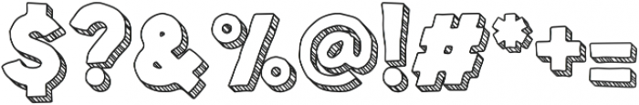 Spellbound 3D Stripes otf (400) Font OTHER CHARS