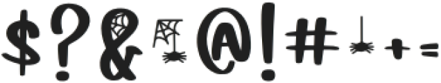 Spooked Regular otf (400) Font OTHER CHARS