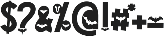 Spooky Bat ttf (400) Font OTHER CHARS