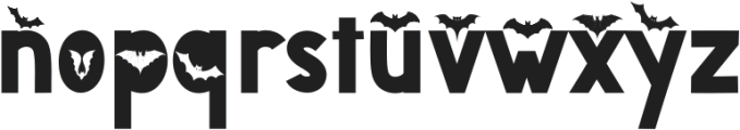 Spooky Bat ttf (400) Font LOWERCASE