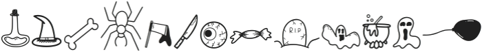 Spooky Dingbat otf (400) Font UPPERCASE