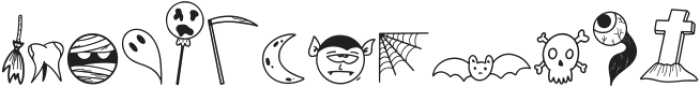 Spooky Dingbat otf (400) Font UPPERCASE