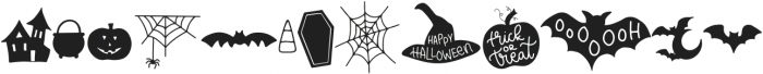 Spooky Halloween Doodles otf (400) Font LOWERCASE