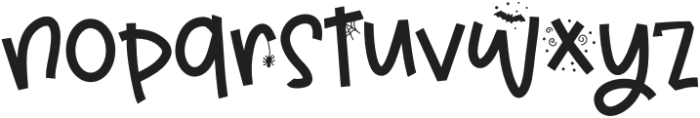 Spooky Szn Regular otf (400) Font LOWERCASE