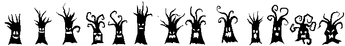 Spooky Tree Regular otf (400) Font LOWERCASE
