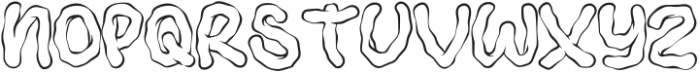 Spooky Zombie Outline otf (400) Font LOWERCASE