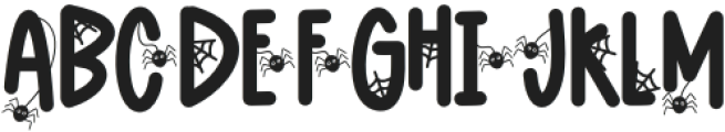 Spooky night Regular otf (400) Font LOWERCASE