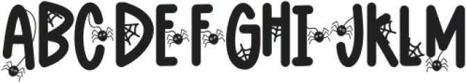 Spooky night Regular ttf (400) Font LOWERCASE