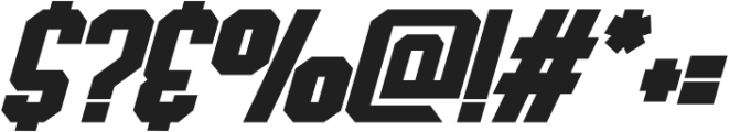 Sport Ish 1 Bold Italic otf (700) Font OTHER CHARS