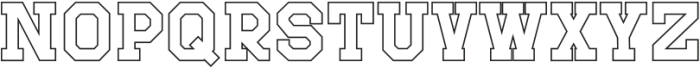 Sportfield Varsity Outline 1 otf (400) Font UPPERCASE