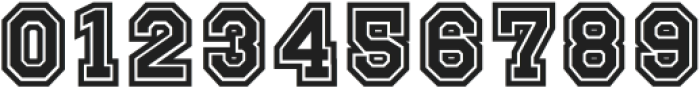 Sportfield Varsity Outline 3 otf (400) Font OTHER CHARS