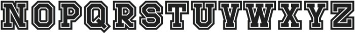 Sportfield Varsity Outline 3 otf (400) Font UPPERCASE