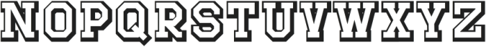 Sportfield Varsity Shadow otf (400) Font LOWERCASE