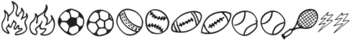 Sports Fan Symbols otf (400) Font LOWERCASE