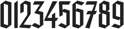 Sports Gothic Numerals No. 01 Light otf (300) Font OTHER CHARS