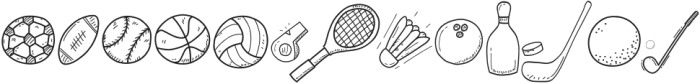 Sports doodle Regular otf (400) Font UPPERCASE