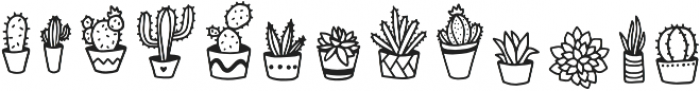 Spring Cactus Icons Regular otf (400) Font LOWERCASE