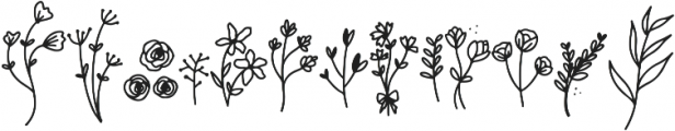 Spring Garden Doodle Flower otf (400) Font UPPERCASE