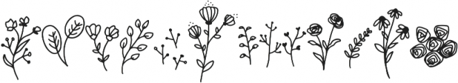 Spring Garden Doodle Flower otf (400) Font UPPERCASE