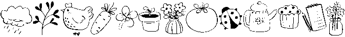Spring Garden Regular otf (400) Font UPPERCASE