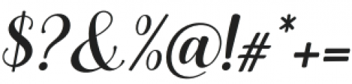 Spring Hills Italic Regular otf (400) Font OTHER CHARS