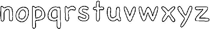 Sprout Outline Medium otf (500) Font LOWERCASE